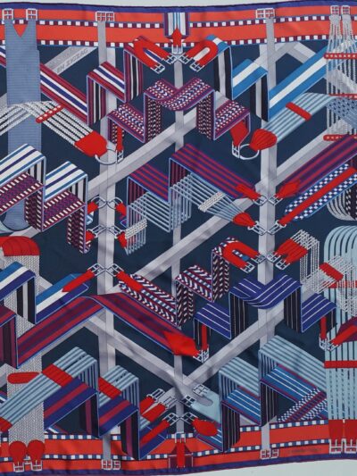 Carré Hermès Sangles en zigzag par Virginie Jamin 2017 Etat neuf, livrée dans sa boîte