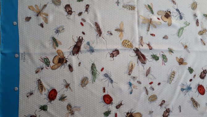 Carré hermès Les insectes par Hugo Grykar et La torre 1958 – Image 6