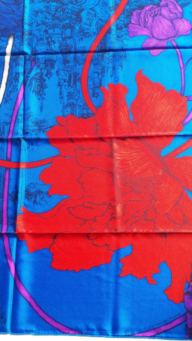 Carré Hermès A l'ombre des pivoines 2019 – Image 11