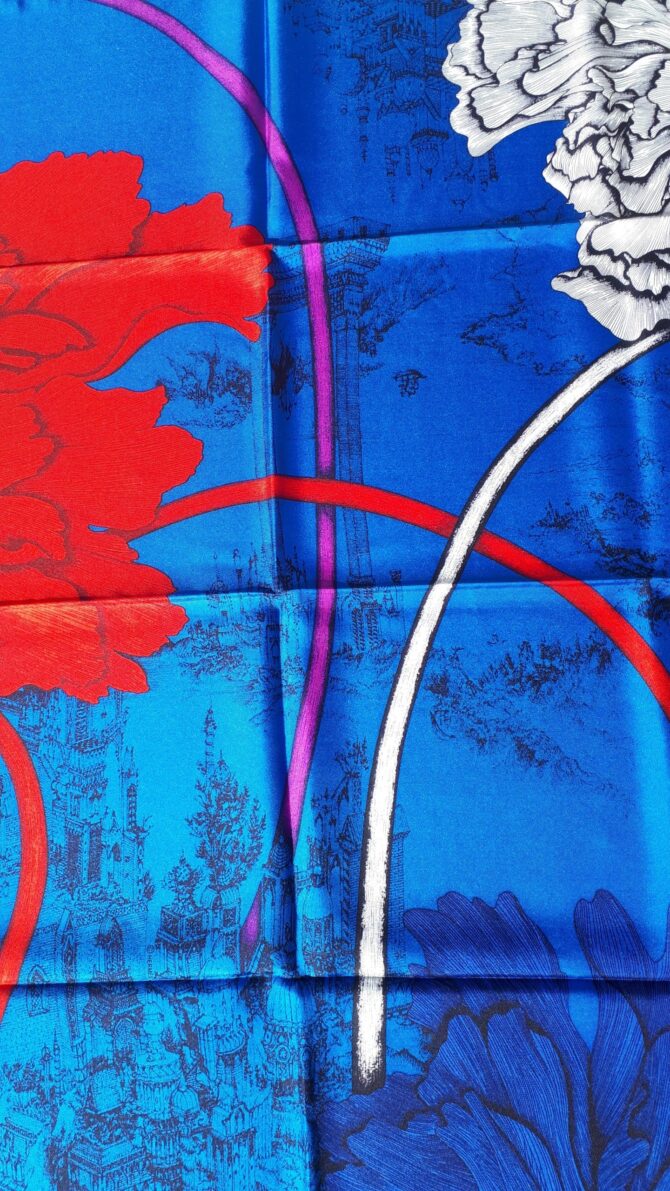 Carré Hermès A l'ombre des pivoines 2019 – Image 10