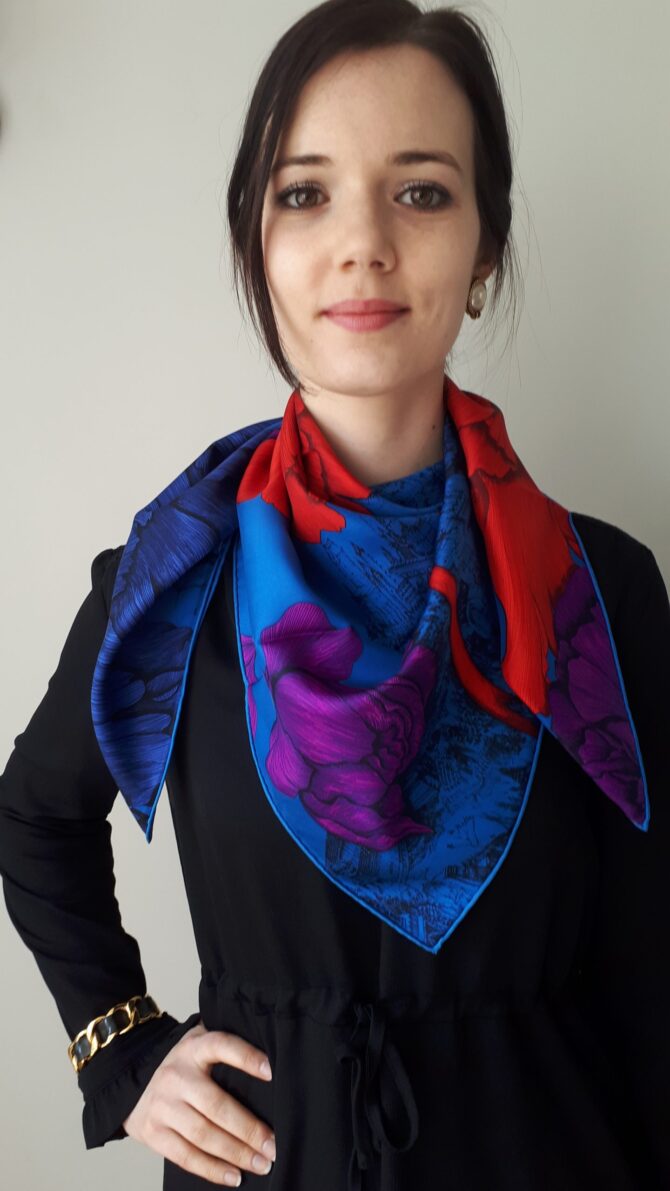 Carré Hermès A l'ombre des pivoines 2019 – Image 4