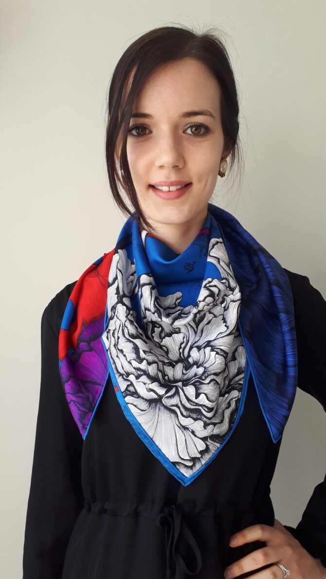 Carré Hermès A l'ombre des pivoines 2019 – Image 3