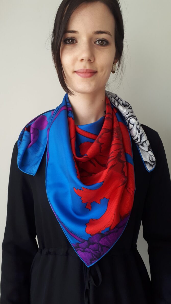 Carré Hermès A l'ombre des pivoines 2019 – Image 2
