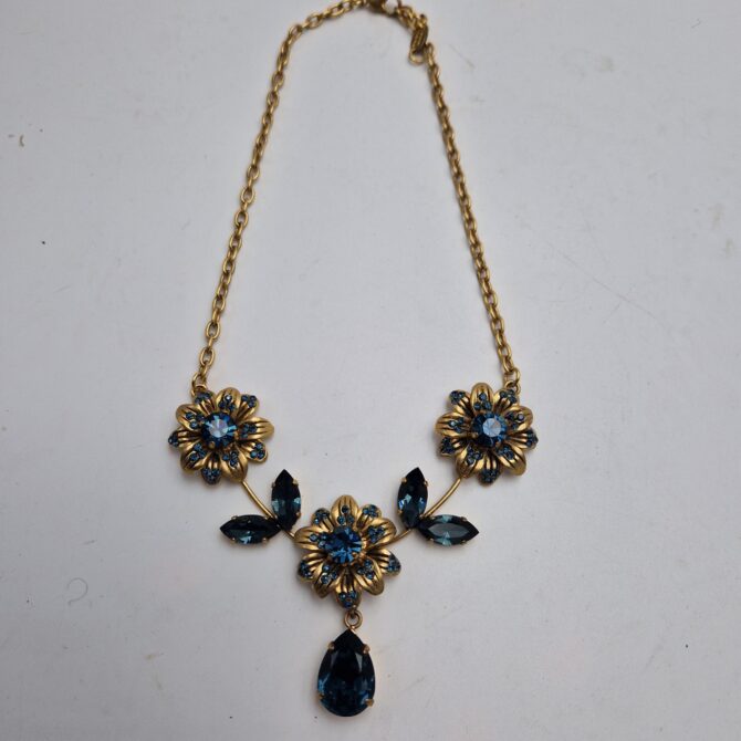 Collier Poggi en métal doré et strass – Image 8