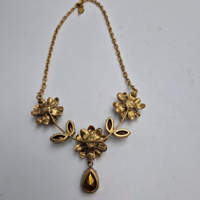 Collier Poggi en métal doré et strass – Image 5