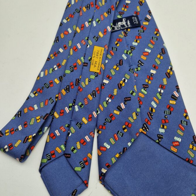 Cravate Hermès Motifs Abstraits multicolores – Image 3