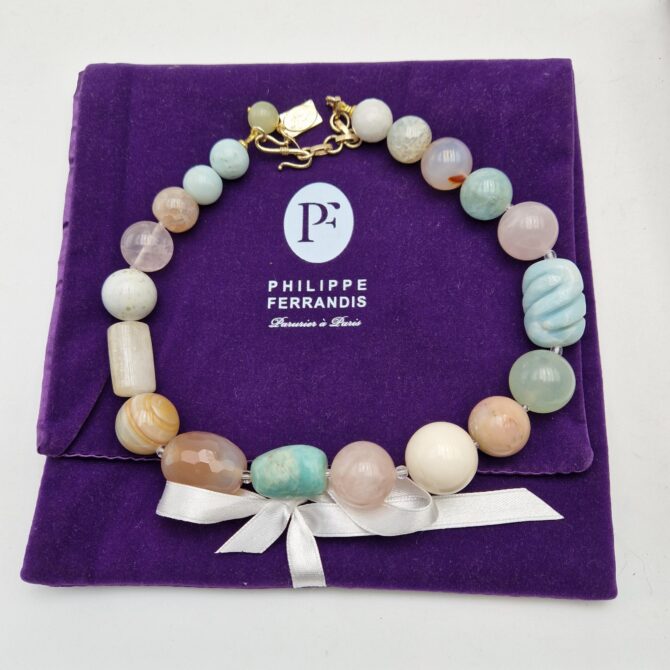 Collier Philippe Ferrandis en agathe
