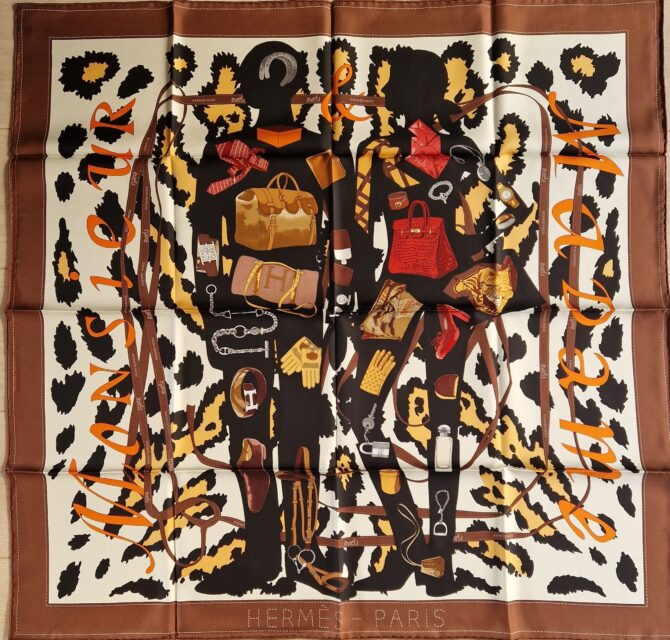 Carré Hermès Monsieur et Madame par Bali Barett et Robert Dallet