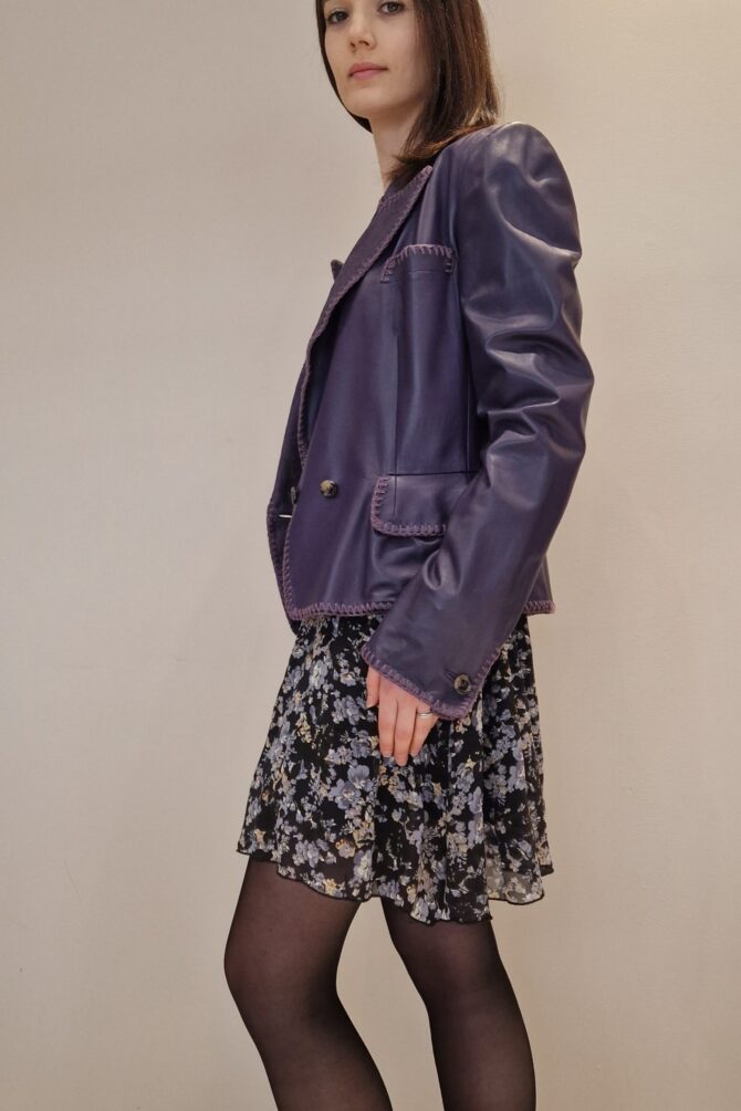 RESERVE Veste Yves Saint Laurent rive gauche en agneau plongé – Image 2