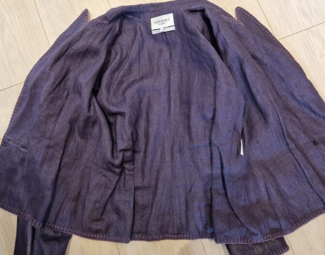 RESERVE Veste Yves Saint Laurent rive gauche en agneau plongé – Image 7