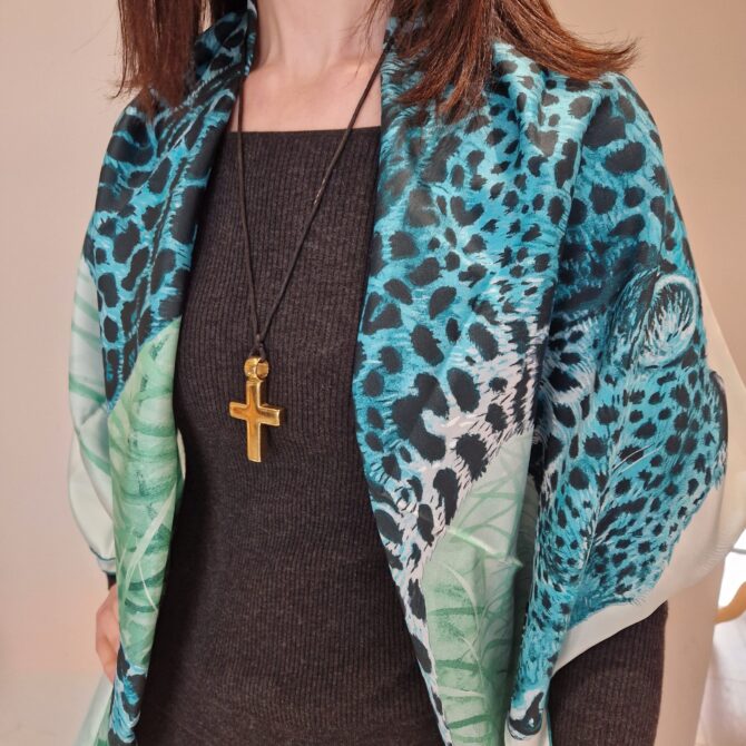 Châle en soie plume ou summertwill Panthera Pardus – Image 5