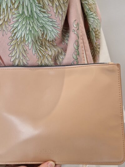 Sac pochette Azzedine Alaia, cuir beige