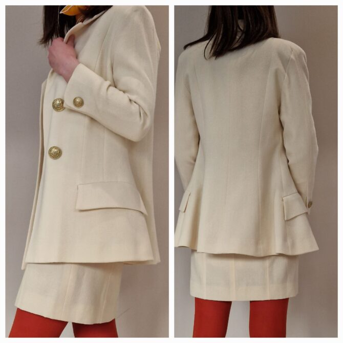 Tailleur robe et veste Rochas années 90