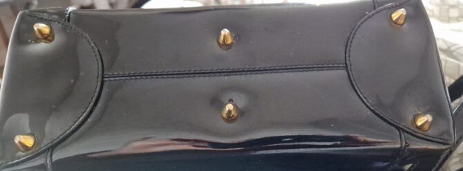 Superbe Sac Christian Dior en cuir verni noir – Image 3