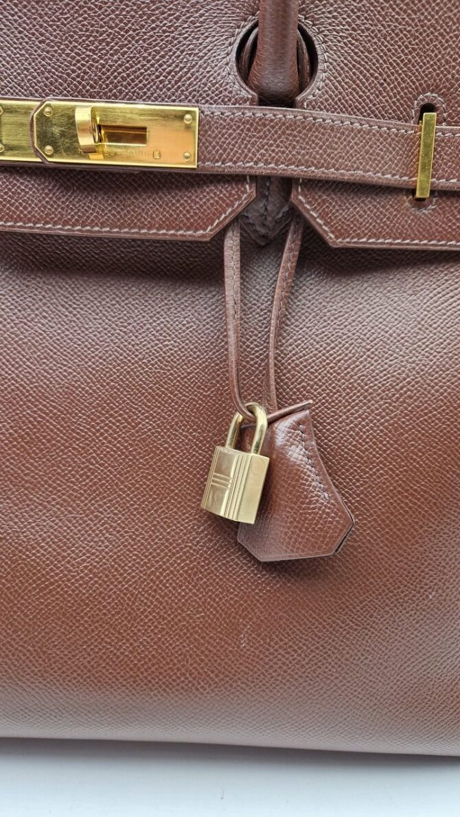 Birkin Hermès en cuir togo marron année 2011 – Image 4