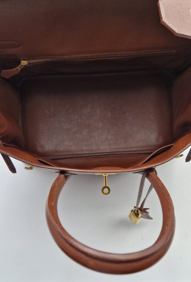 Birkin Hermès en cuir togo marron année 2011 – Image 10