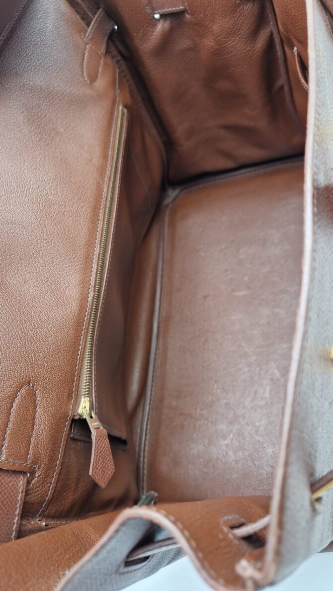 Birkin Hermès en cuir togo marron année 2011 – Image 12
