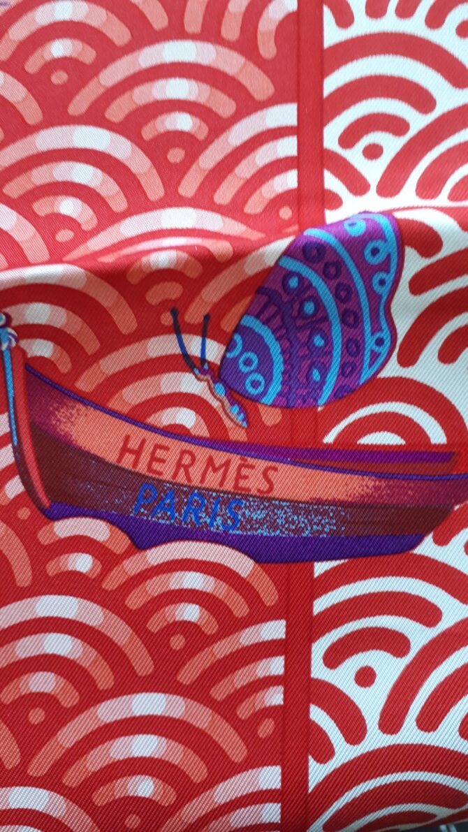 Carré Hermès Bateau fleuri par Ljubomir Minlikov 2015 – Image 5