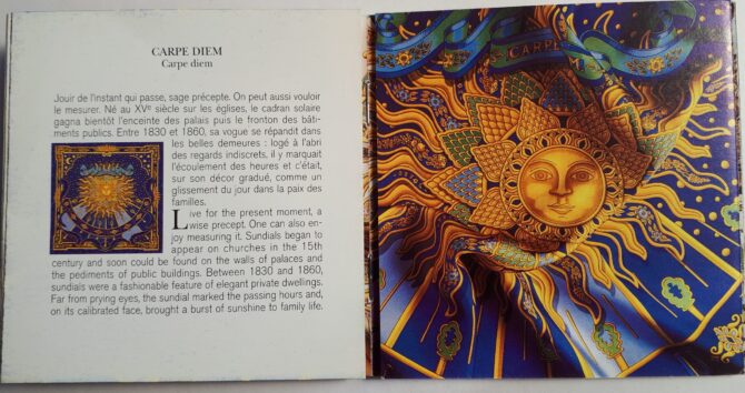 Carré Hermès Carpe Diem,  foulard en soie par Joachim Metz 1984 Livré dans sa boîte. – Image 11
