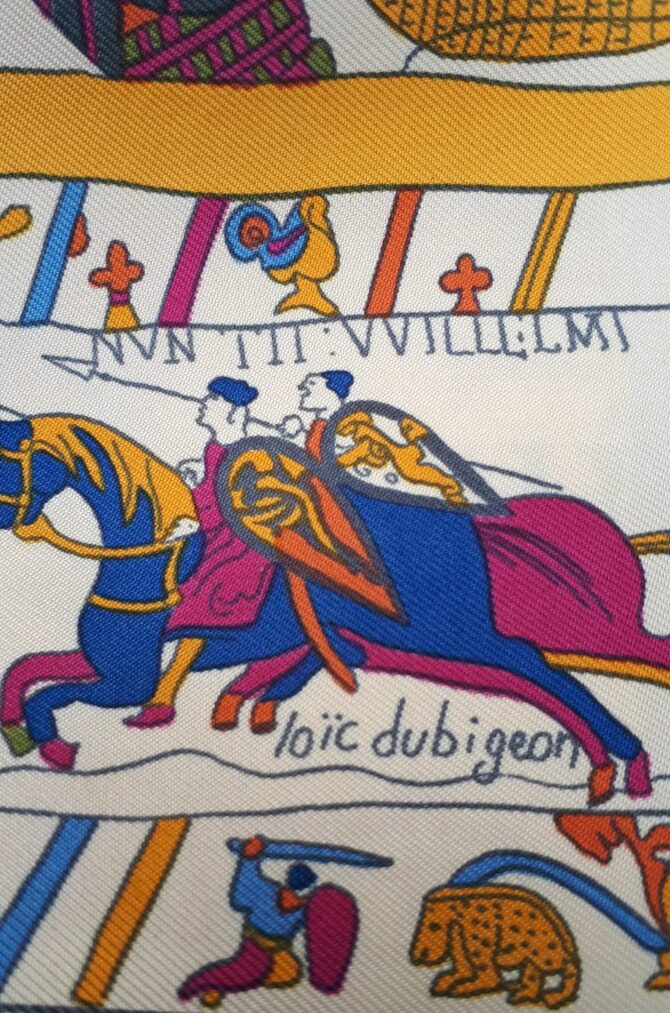 A la gloire de Guillaume Rare carré Hermès par Loic Dubigeon 1991 – Image 2