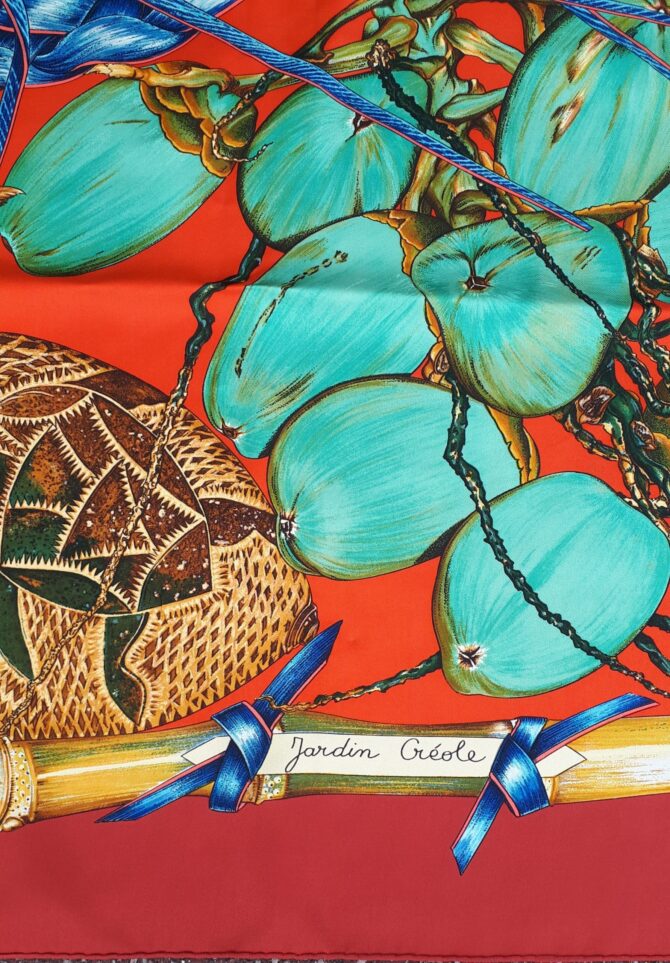 Carré Hermès Jardin Créole par Valérie Dawlat Dumoulin 1994 – Image 3