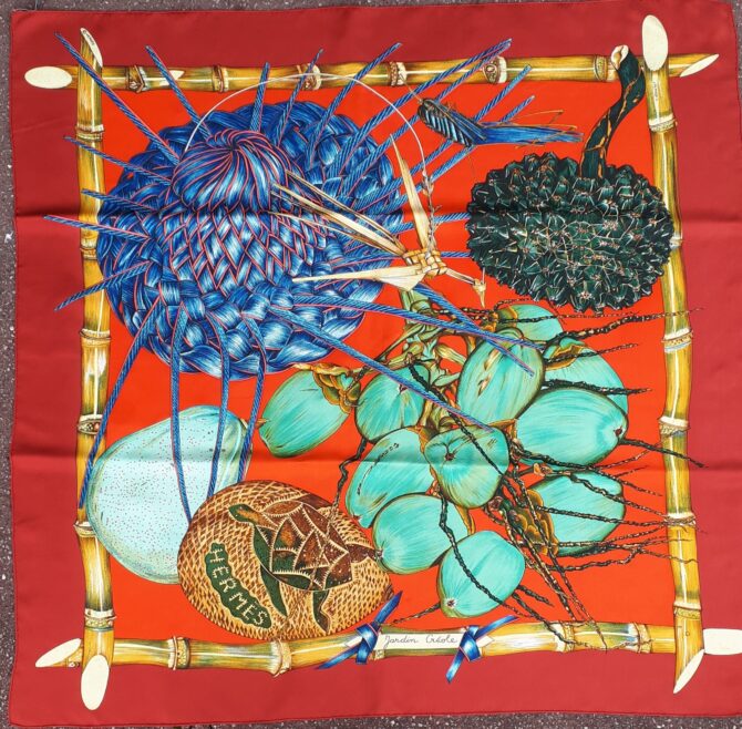 Carré Hermès Jardin Créole par Valérie Dawlat Dumoulin 1994