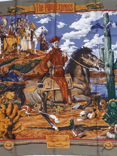 Carré Hermès Pony Express par Kermit Oliver 1987