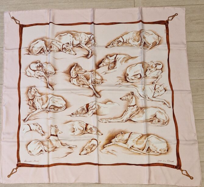 Carré Hermès soie Les lévriers par Xavier de Poret – Image 11
