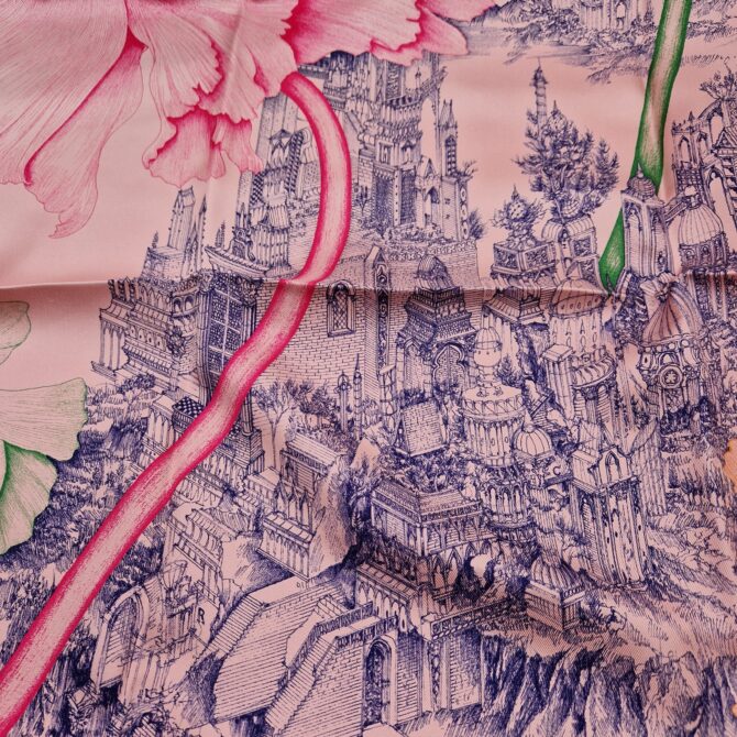Carré Hermès A l'ombre des pivoines par Octave Marsal et Théo de Gueltz 2019 – Image 10