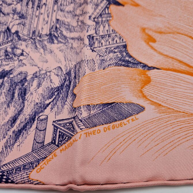Carré Hermès A l'ombre des pivoines par Octave Marsal et Théo de Gueltz 2019 – Image 4