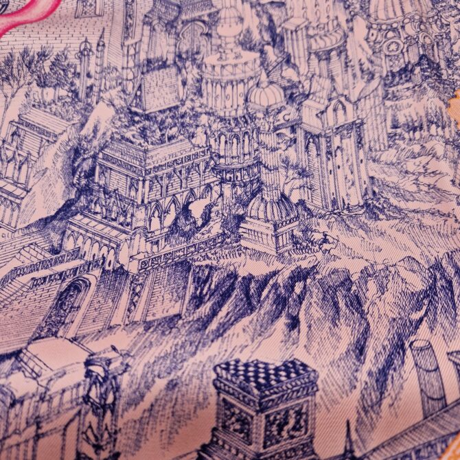 Carré Hermès A l'ombre des pivoines par Octave Marsal et Théo de Gueltz 2019 – Image 3