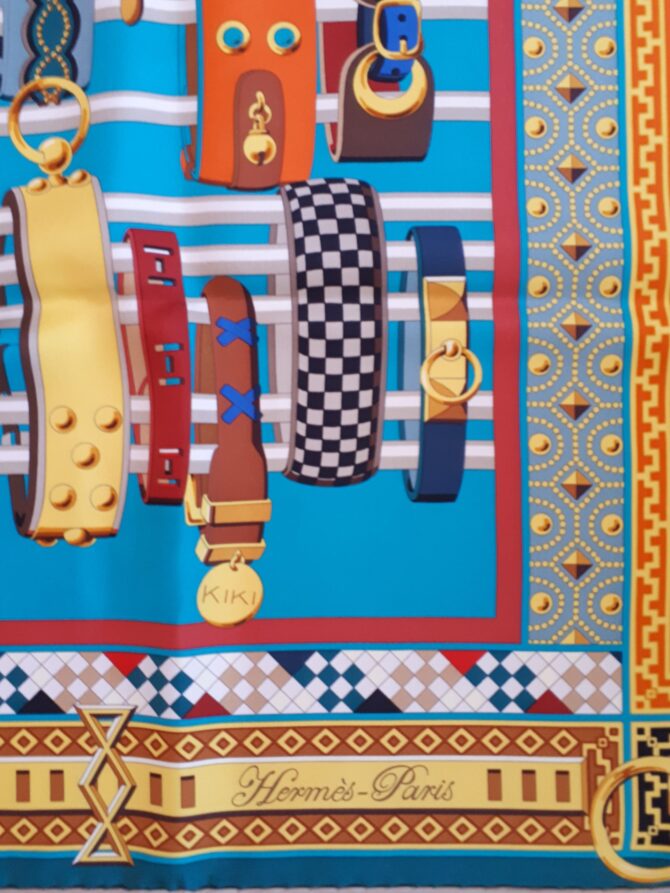Carré Hermès Colliers de chien dessiné par Virginie Jamin – Image 4