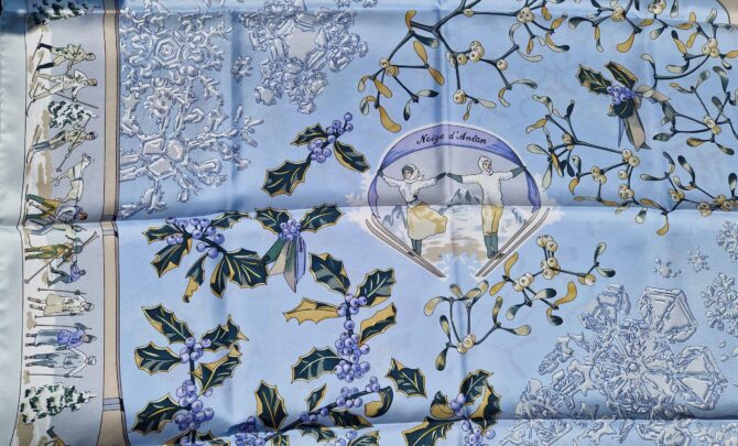 Carré Hermès Neige d'Antan par Caty Latham – Image 4