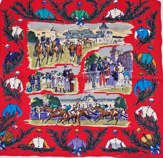 Pochette champ de courses à Chantilly par Maurice Taquoy