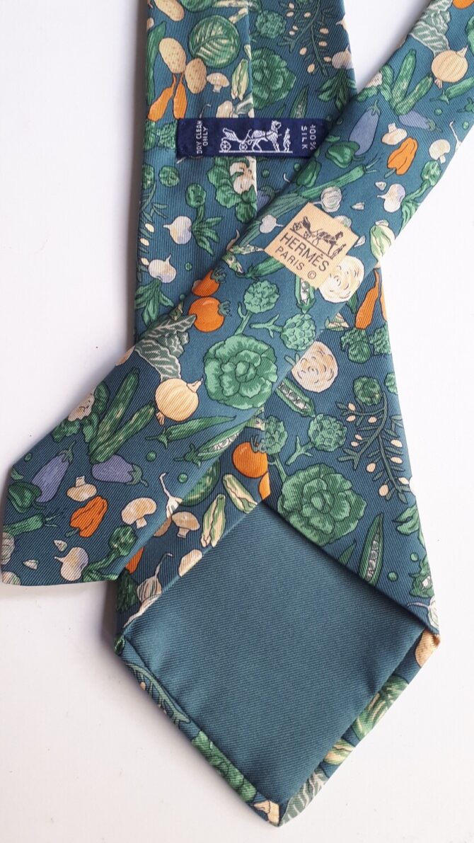 Cravate Hermès Le potager – Image 3