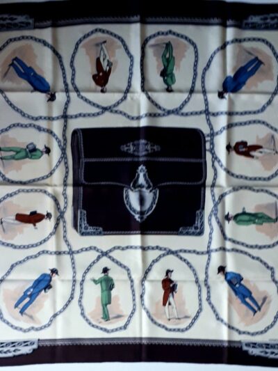 Rare carré Hermès Les banquiers par Hugo Grykar
