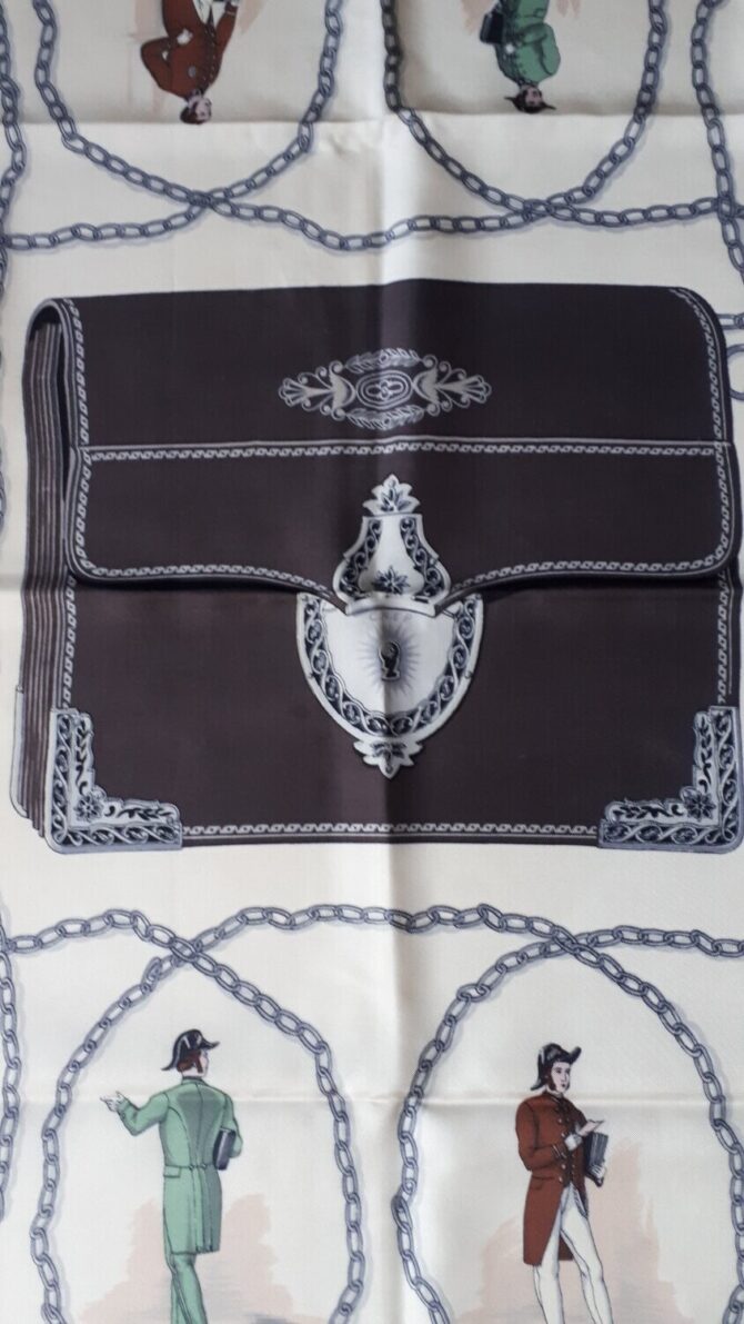 Rare carré Hermès Les banquiers par Hugo Grykar – Image 3