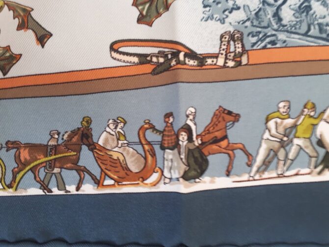 Pochette Hermès Neige d'Antan par Caty Latham – Image 4