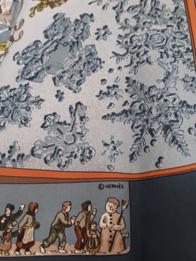 Pochette Hermès Neige d'Antan par Caty Latham – Image 3