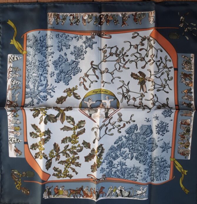 Pochette Hermès Neige d'Antan par Caty Latham