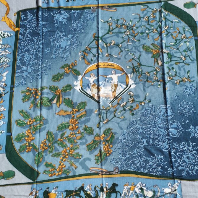 Châle Hermès Neige d'Antan  par Cathy Latham