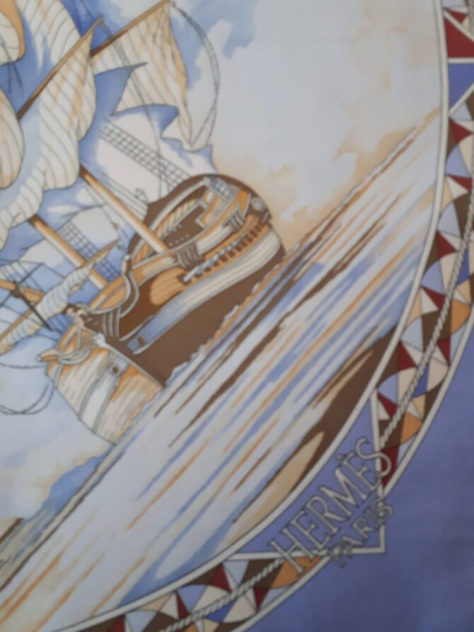 Carré Hermès soie Frégates magnifiques par Dominik A Jarlégant 2004 – Image 7