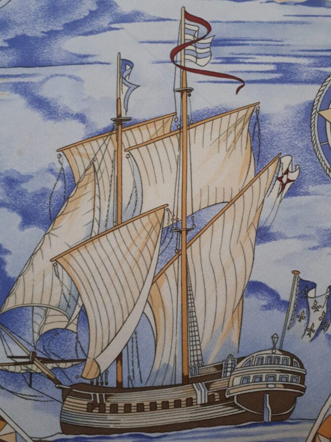 Carré Hermès soie Frégates magnifiques par Dominik A Jarlégant 2004 – Image 5