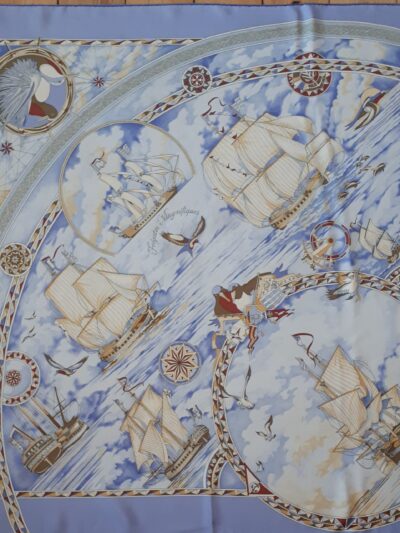 Carré Hermès soie Frégates magnifiques par Dominik A Jarlégant 2004