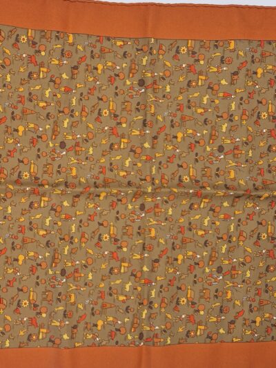 Pochette Hermès en soie La vie à la campagne