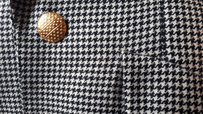 Tailleur YSL rive gauche années 90, imrimé pied de poule taille 44 fr – Image 8