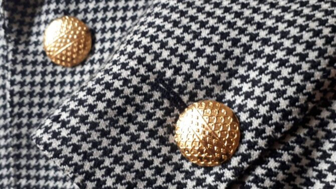 Tailleur YSL rive gauche années 90, imrimé pied de poule taille 44 fr – Image 2