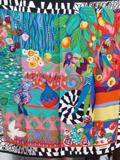 Grand foulard en soie Louis Féraud