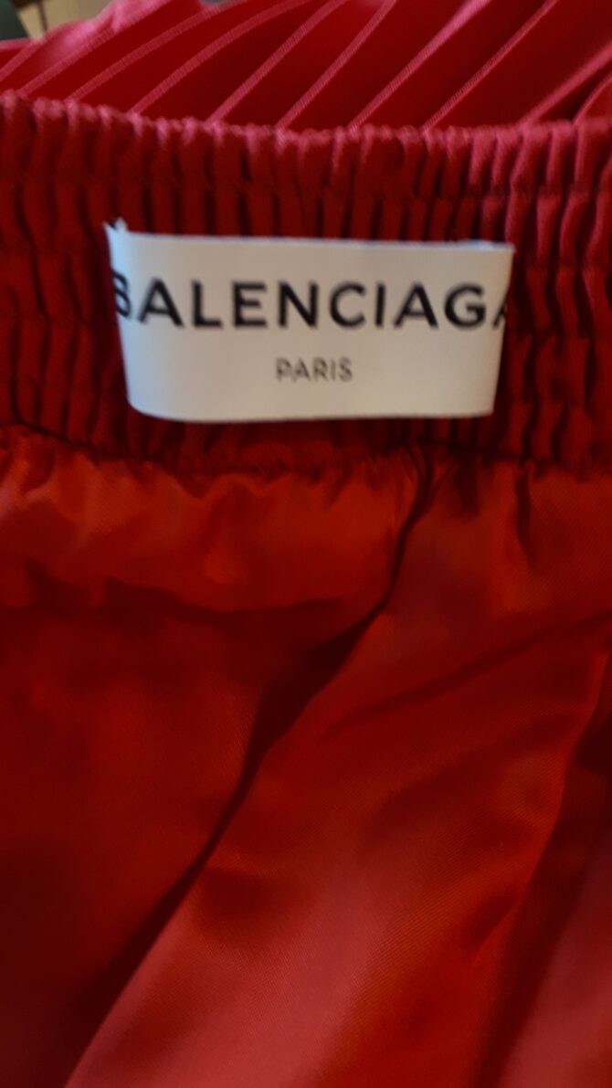 Jupe longue Balenciaga plissé permanent taille 38 – Image 2