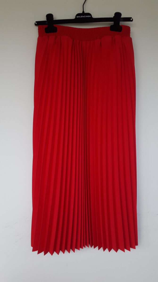 Jupe longue Balenciaga plissé permanent taille 38 – Image 6